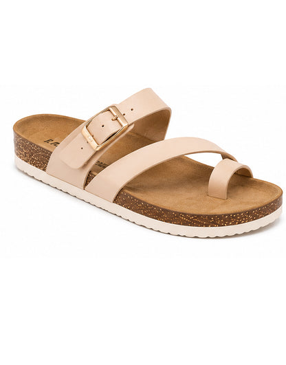 LA CASA DI MODA Women's Two-Strap Sandals Beige
