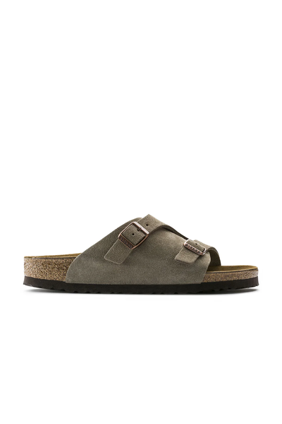 Zurich Taupe Suede Leather Narrow