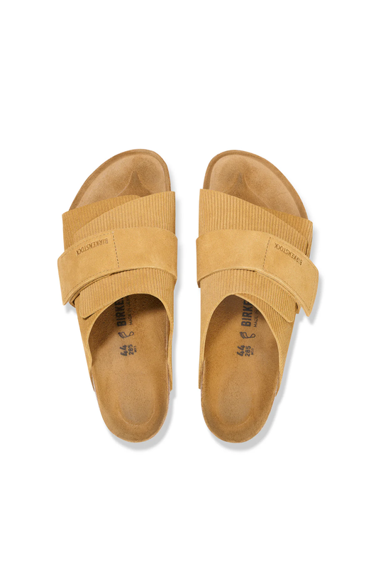 Kyoto Corduroy Cork Brown Embossed Suede Leather Narrow