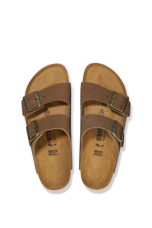 Arizona Corduroy Dark Tea Embossed Suede Leather Regular