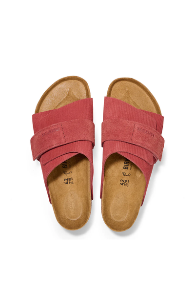 Kyoto Corduroy Sienna Red Embossed Suede Narrow