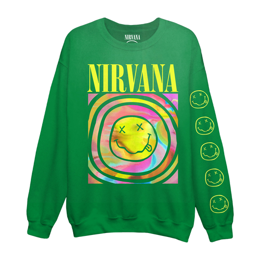 zynirvana Green Spiral Crewneck