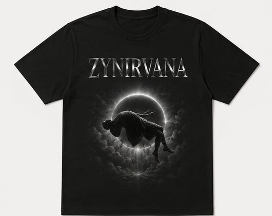 Zynirvana Graphic T-Shirt Floating Figure Design Black