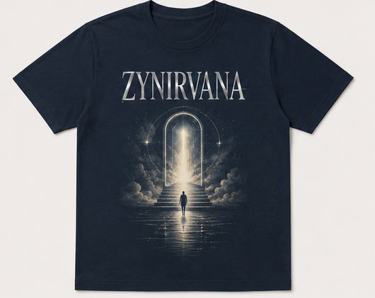 Zynirvana Graphic T-Shirt Gateway Design Navy Blue