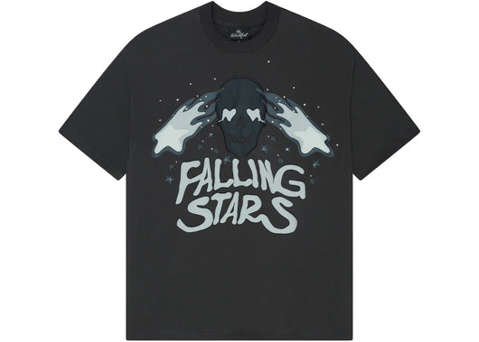 Broken Planet Falling Stars T-Shirt Soot Black