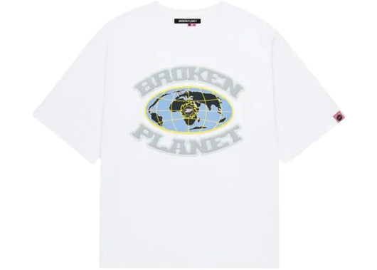 Broken Planet Market Grid T Shirt Snow White