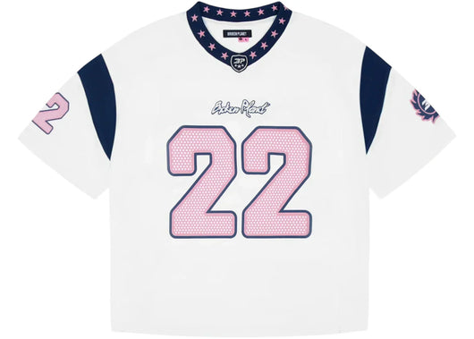 Broken Planet Market All Star Jersey White/Blue/Pink