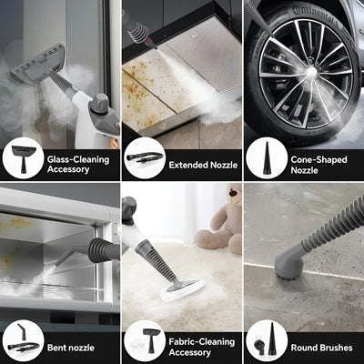 PUREVIO Handheld Steam Cleaner – 500ML & 16 Attachments